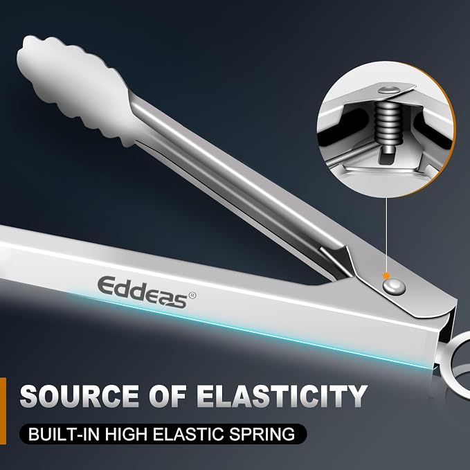 Eddeas 2PCS 9inch Tongs for Cooking - Image 4