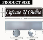 Coffee Metal Signs, Cafecito y Chisme Sign, Funny Coffee Home Decor, Farmhouse - Image 2