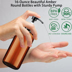 Soap Dispenser with Rust Proof Pump, Waterproof Labels Bathroom, Plastic Hand - Image 4