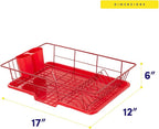 Sweet Home Collection Space-Saving 3-Piece Dish Drainer Rack Set: Efficient - Image 6