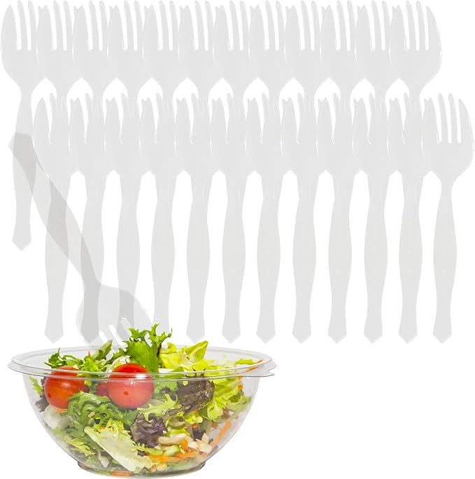 PARTY BARGAINS Disposable White Plastic Serving Forks 8.75 Inch – Heavy Duty - Image 6