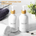 KASUNTING White Soap Dispenser, 2 Pack Plastic Bathroom Hand Soap and Lotion - Image 6