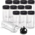 RoyalHouse 12 Pack 5.5 Oz Plastic Spice Jars by RoyalHouse
