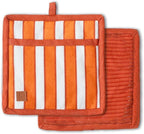 Folkulture Pot Holders for Kitchen | Pack of 2 Ribbed Soft Silicone Hot Pads by FOLKULTURE