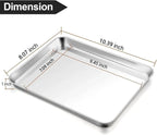 Baking Sheet Cookie Sheet Set of 2, Umite Chef Stainless Steel Baking Pans Tray - Image 2