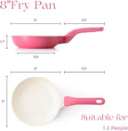 PRICUSIS Nonstick Ceramic Frying Pan, 8/10 Inch Skillet - Image 9