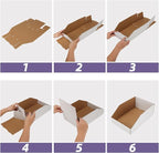 EXYGLO Cardboard Storage Bins Assorted Sizes, 35 Mixed Pack Cardboard Boxes - Image 7