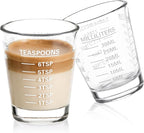 SAIAOKJ Shot Glasses Measuring Cup Set 2PACK Espresso Shot Glasses Liquid Heavy by SAIAOKJ