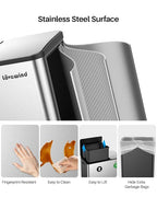 Dual Trash and Recycling Bins for Kitchen, 13.2 + 5.2 Gal Stainless Steel Trash - Image 3