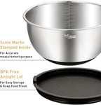Wildone Mixing Bowls with Airtight Lids Set, with Grater Attachments & Non-Slip - Image 2