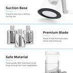 X Home Rotary Cheese Grater for Kitchen, Shredder - Image 5