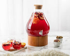 Classic Home Teardrop Clear Glass Ice Cold Beverage Drink Dispenser- 2.75 Gallon - Image 6