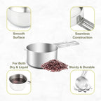 2PCS 1/2Cup Single Measuring Cup, Etched Inner Scale Stainless Steel Measure - Image 5