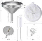 KALAVE Premium Stainless Steel Funnel, 5 Inch Food Grade Kitchen Funnels - Image 2