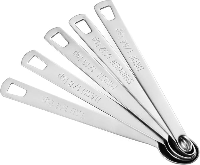 5Pcs Teaspoon Measuring Spoons, 1/4 tsp, 1/8 tsp, 1/16 tsp, 1/32 tsp, 1/64 tsp - Image 7
