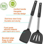 KLAQQED 5Pcs Silicone Spatula Heat Resistant Long Large Spatulas Set - Image 2