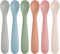 Eascrozn 6 Pack Silicone Baby Spoons, Baby Spoons Self Feeding 6 Months+ by Eascrozn