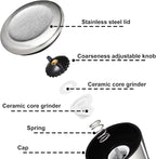 Gulex Pepper Grinder Pepper Mill, Salt Grinder Refillable, Adjustable, - Image 3