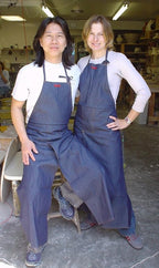 Deep Purple Split Leg Apron, Cotton Canvas Full Coverage Pottery Apron - Image 8