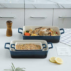 KOOV Bakeware Set, Ceramic Baking Dish, Rectangular Baking Pans Set, Casserole - Image 4
