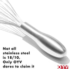 OYV 18/10 Stainless Steel Whisk, Ergonomic Handle, Dishwasher Safe Metal whisk - Image 3