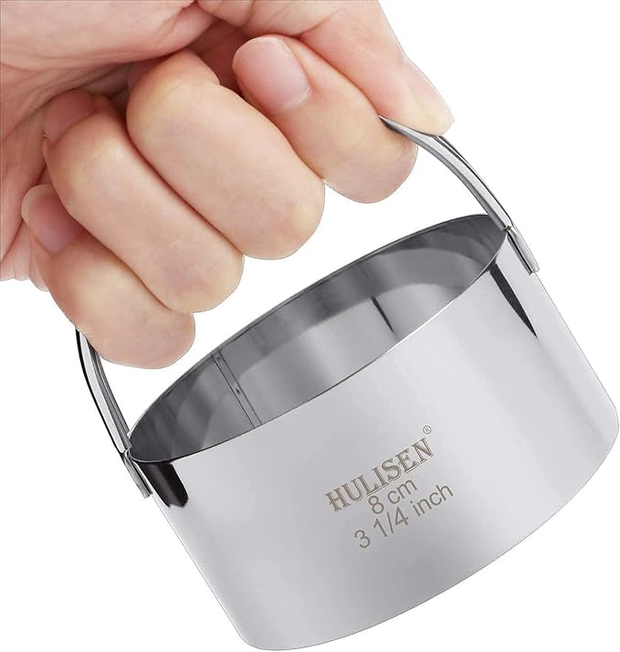 HULISEN Stainless Steel Biscuit Cutter Set, Silicone Mat, Pastry Scraper and - Image 2