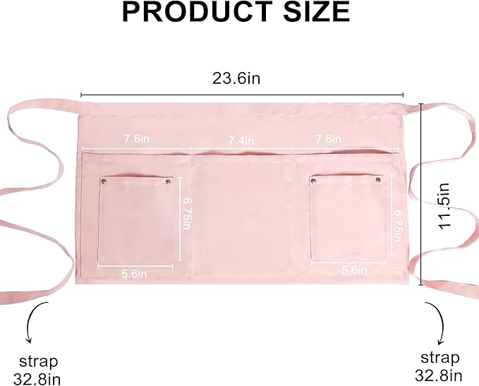 Server Apron with 5 Pockets - Image 4