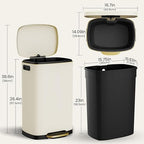 ELPHECO Kitchen Trash Can with Lid Soft Close, 13 Gallon / 50L Stainless Steel - Image 7
