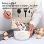 Silicone Whisk set of 3, 8+10+12in Kitchen Balloon Wire Whisks, Hand Egg Mixer - Image 4