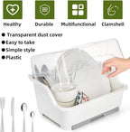 Dish Drying Rack, Plastic Plate Cup Dryer Holder - Image 4