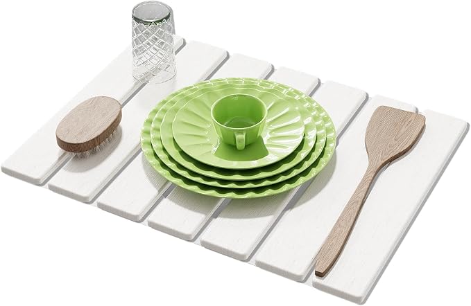 Stone Dish Drying Mat for Kitchen Counter, 15.5''x11.8'' Foldable Quick Dry by AEFLMHealth%C2%B7Home