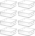 Clear Plastic Storage Bins, Home Bathroom Laundry Room Freezer Refrigerator by ShelfShaper