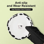 AUAUY 1 Pair Oven Mitts, Heat Resistant BBQ Gloves-Oven Mitts - Image 3
