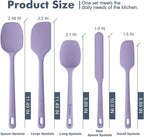 ChefAide 5 Pieces Silicone Spatula Set, Food Grade Rubber Spatula, Upgrade - Image 2