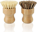 2 Pack Bamboo Dish Scrub Brush, Picowe Natural Scrub Cleaning Brush Vegetable by Picowe