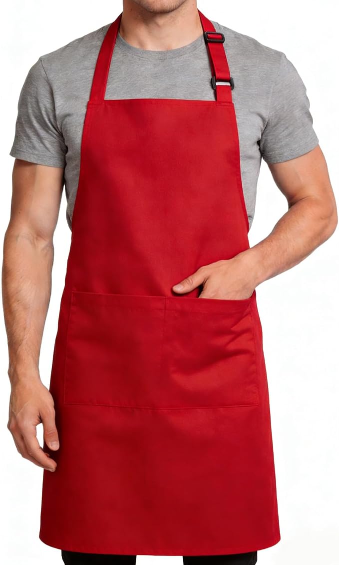 Large Chef Apron for Men and Women, Cooking Kitchen Aprons by Cardkiss