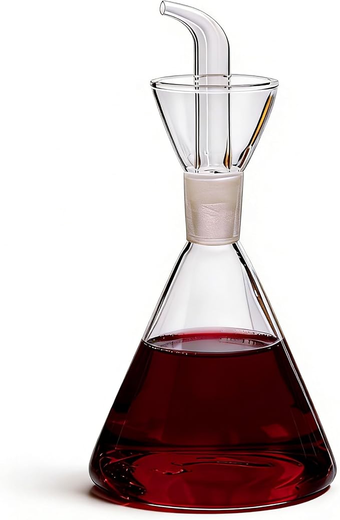ELETON Conical Borosilicate Glass Olive Oil Dispenser – Non Drip Oil Bottle - Image 2