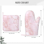 Oven Mitts and Pot Holders Light Pink Marble Art Silicone Kitchen Accessories - Image 3