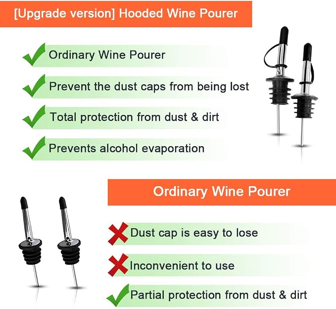 24PCS Liquor Pour Spout, Stainless Steel Bottle Pourers, - Image 4