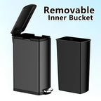 Garvee Slim Kitchen Trash Can 8 Gal, Skinny Stainless Steel Garbage Can - Image 3