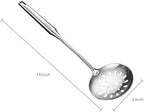 Skimmer Slotted Spoon, 304 Stainless Steel Slotted Spoon, Handle Mesh Food - Image 2