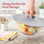 HIC Kitchen Cooking and Storage Lids, High-Heat Silicone - Image 3