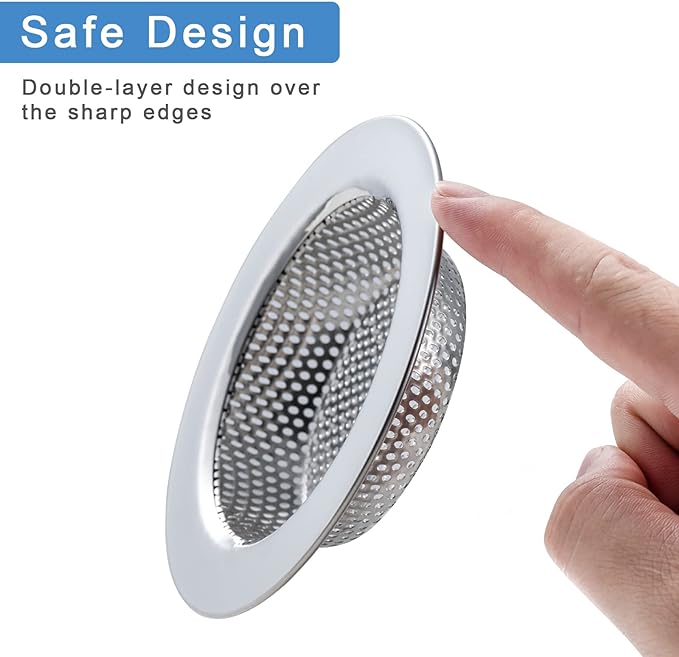 Honmein 3 Pcs Sink Strainer for Most Kitchen Sink Drain Basket, Upgraded - Image 3