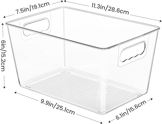 YIHONG 12 Pack Clear Pantry Organizer Bins, Plastic Containers - Image 2