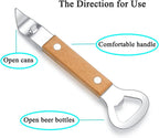 HANCELANT Can Punch Bottle Opener, Manual Stainless Steel Can Opener 2 Pack - Image 2