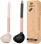 Pack of 2 Ladle Spoon, Silicone Large Spoon by BUNDLEPRO