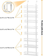 Moforoco White Narrow 9-Tier Over The Door Pantry Organizer, Pantry - Image 2