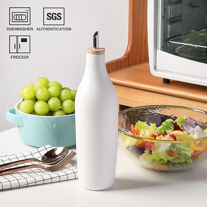 Sweejar Matte Ceramic Olive Oil Dispenser Bottle - Image 2