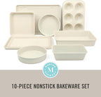Martha Stewart Gallen 10 Piece Baking Pans Ceramic PFA Free Non Toxic Non Stick - Image 2
