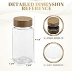 ZEHIQ 12Pcs 4oz Square Glass Spice Jars - Image 3